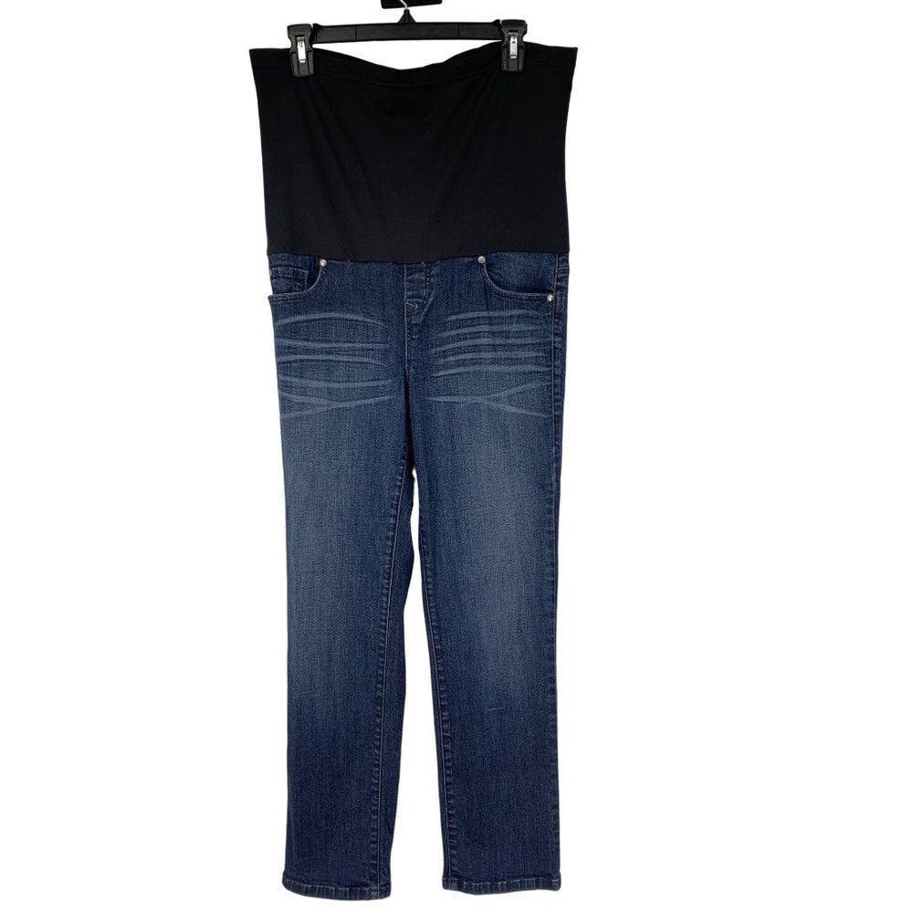 Hope & Howard Maternity Jeans Size 10 Dark Wash Slim Crop 3093